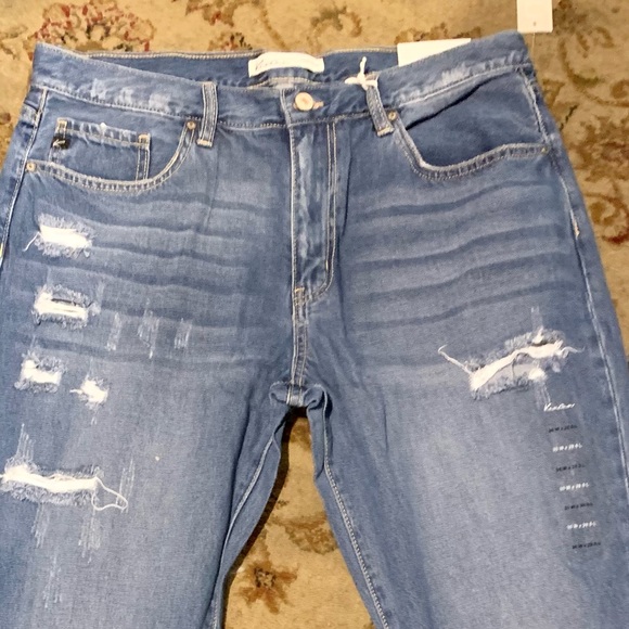 💋 KANCAN Ripped Boyfriend Jeans High-Rise Stretch Premium Jeans NICE NWTS$100 - Picture 8 of 9